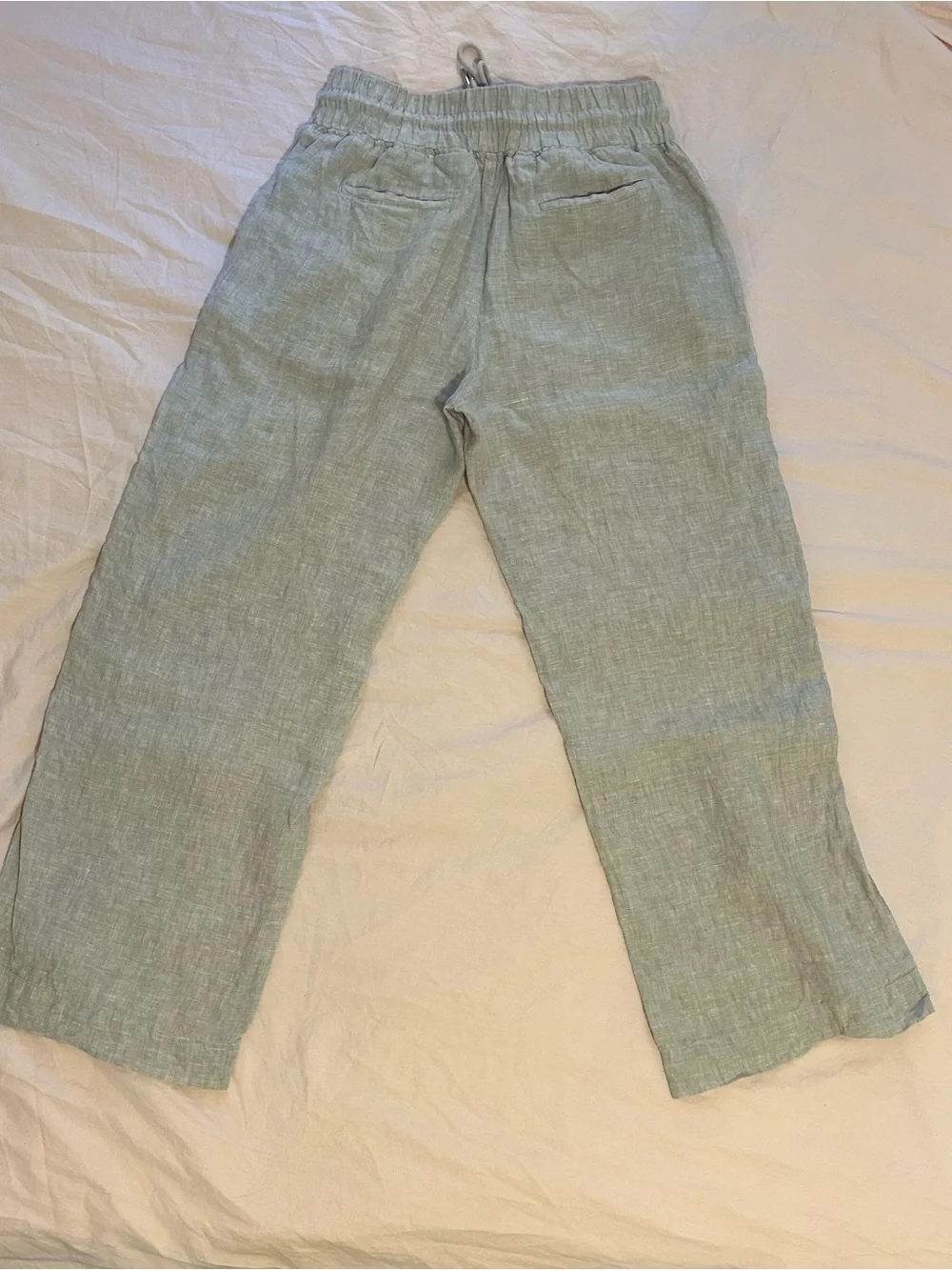 NWOT Quince 100% European Linen Wide Leg Pants in Beige (Flax)